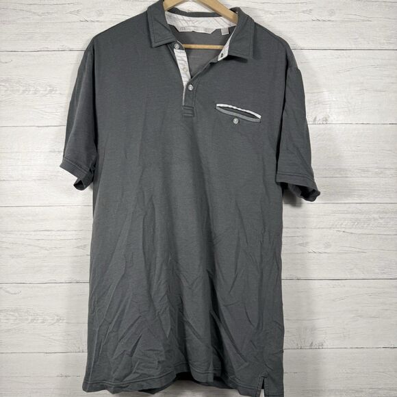 Travis Mathew Mens Size Large Grey Golf Polo Lightweight casual comfort - Picture 1 of 5